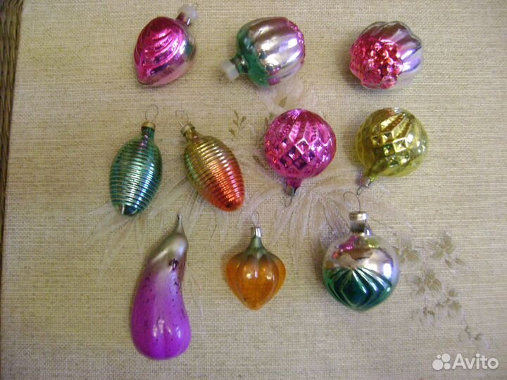 Елочные игрушки СССР (стекло) 10 штук в Колпино