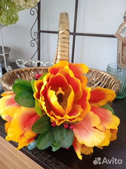 Корзинка плетеная интерьерная