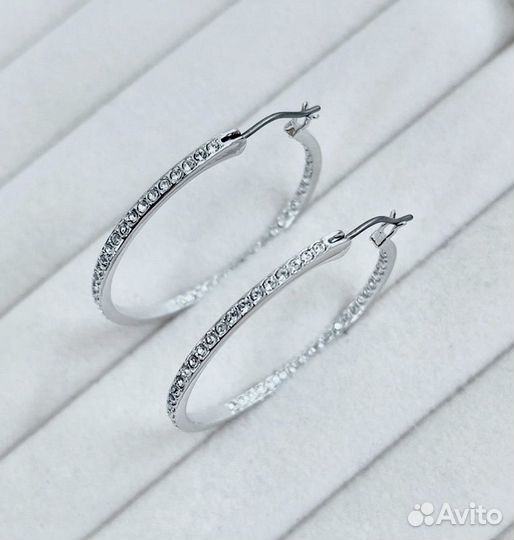 Новые Swarovski серьги-кольца Sommerset оригинал