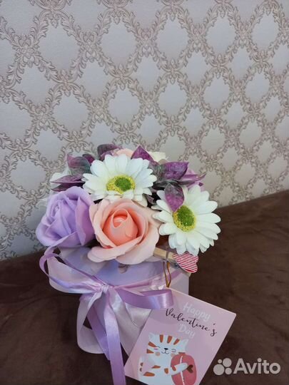 Букет из мыльных цветов