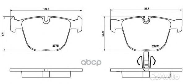 Колодки торм.зад. P06053 Brembo