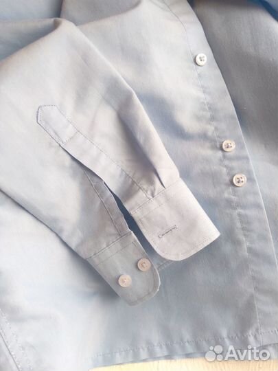 Рубашка голубая для мальчика 146