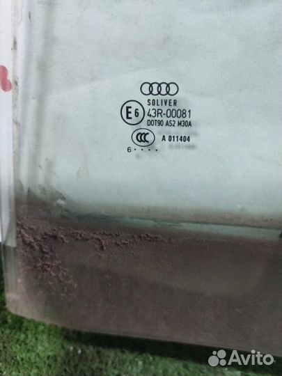 Стекло двери заднее левое Audi A6 C6