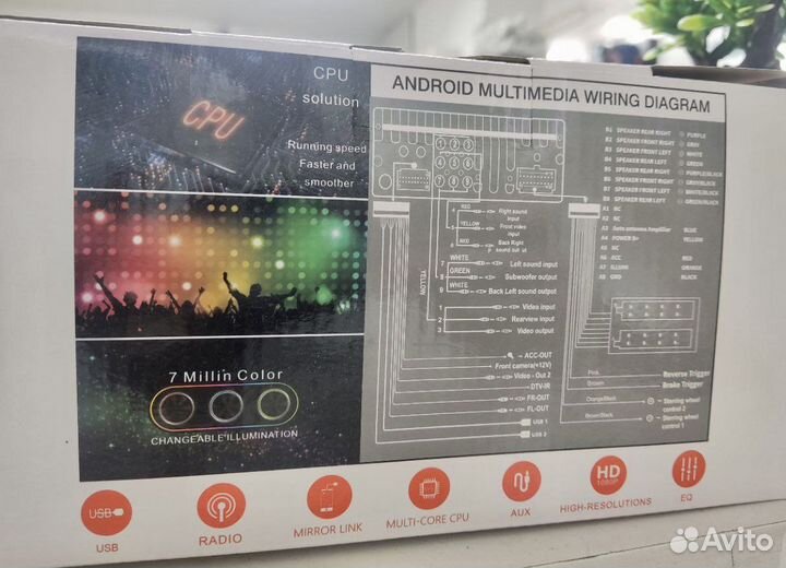 Магнитола 1din android Pervoi CTC-6980