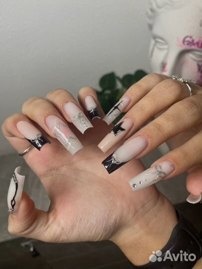 Маникюр наращивание ногтей