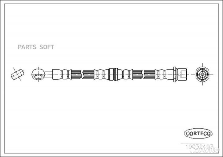 Corteco 19032493 Шланг тормозной subaru forester 9