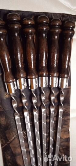 Шампура с деревянной ручкой