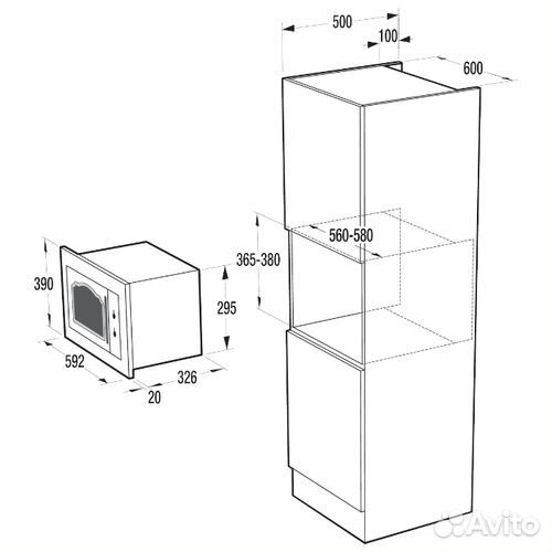 Микроволновая печь встраиваемая Gorenje BM235CLB