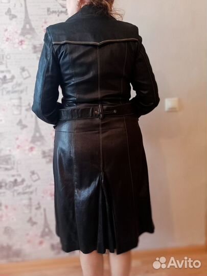 Плащ кожанный