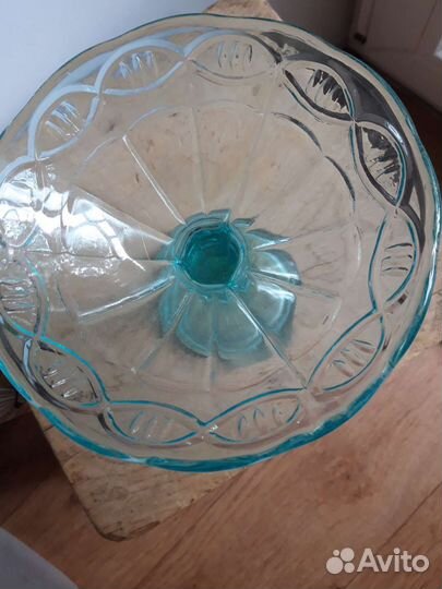 Ваза на ножке стекло СССР