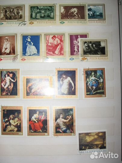 Почтовые марки (зарубежные) - живопись гаш. Ч. 2