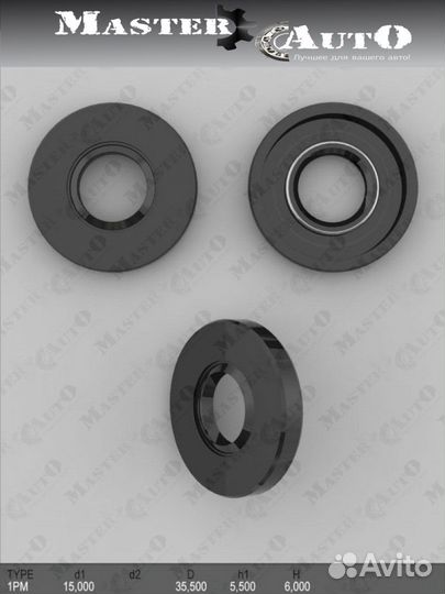 Сальник 15,00/35,50*5,50/6,00 тип 1PM