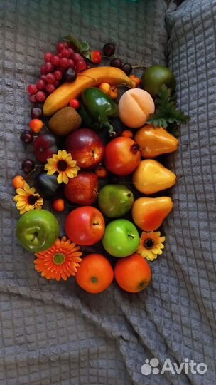 Муляжи фруктов и овощей + целый пакет залени