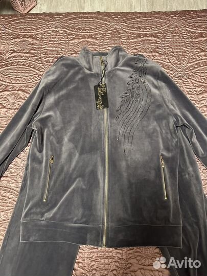 Велюровый костюм женский 52