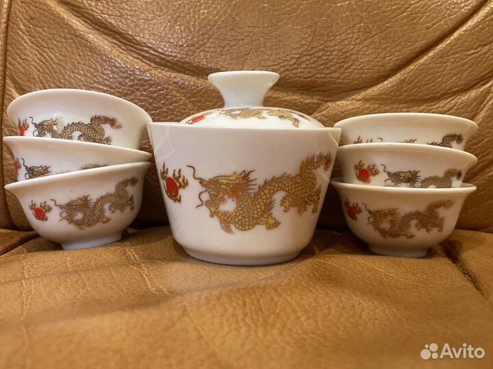 Чайный сервиз «золотой дракон»