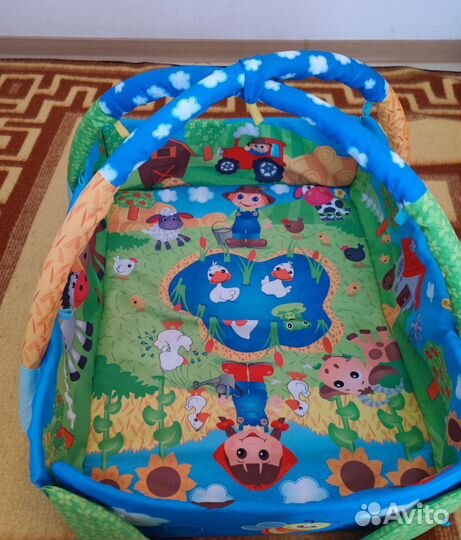 Развивающий коврик ферма + игрушки в подарок