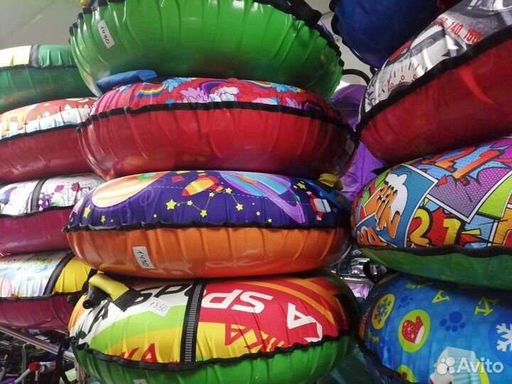 Тюбинги Санки-Ватрушки 75-120см до110кг - 90 видов