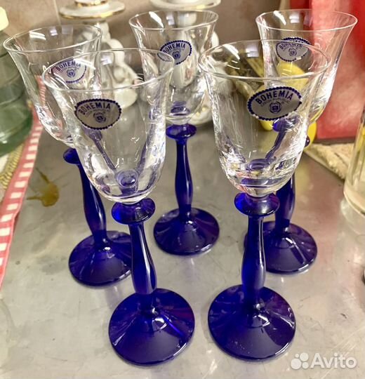 Фужеры и стаканы “Bohemia»,конфетницы, хрусталь