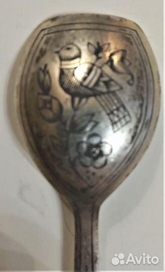 Серебряная ложка СССР Северная Чернь