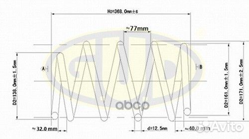 Пружина перед bmw e36 1.6-1.8/1.7tds 91-00