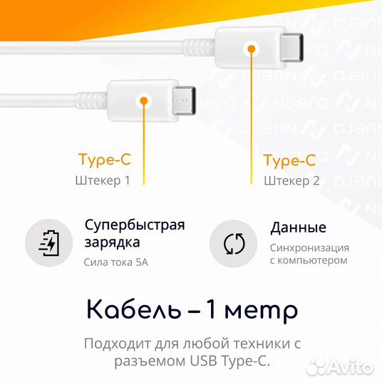 Супер быстрая Samsung: адаптер USB-C, 45W + кабель