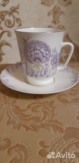Кофейная пара лфз фарфор - чашка и блюдце