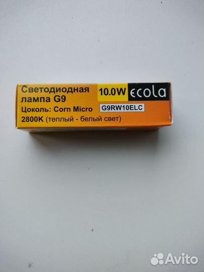 Лампочки g9 ecola 10w 2800k 20 штук