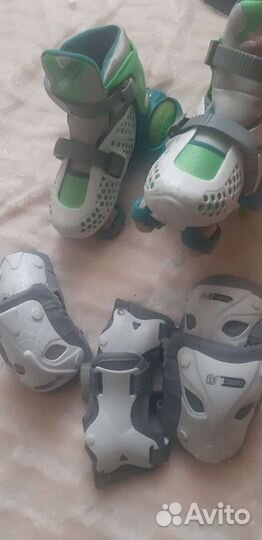 Роликовые коньки детские с защитой