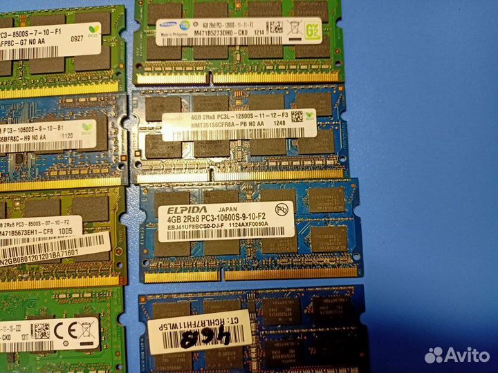 Оперативная память для ноутбука DDR3 на 2GB, 4GB