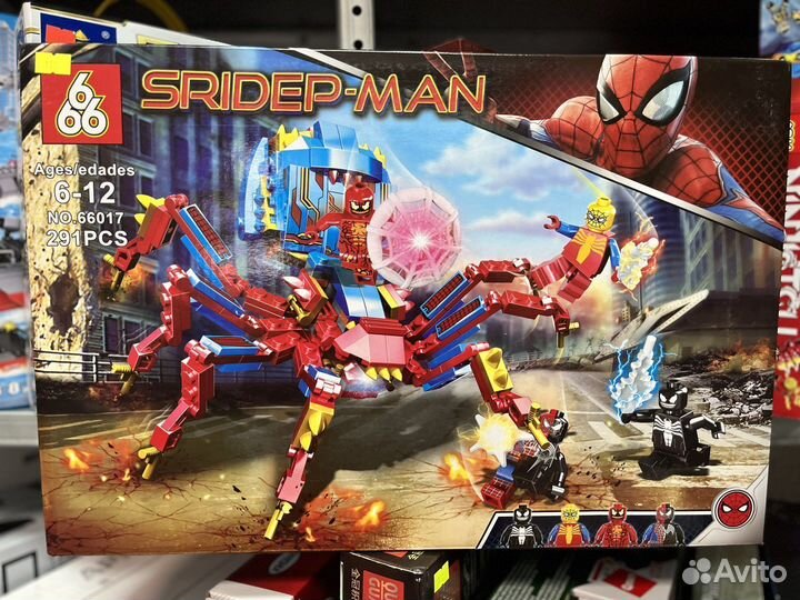 Конструктор человек паук и веном 291 деталь