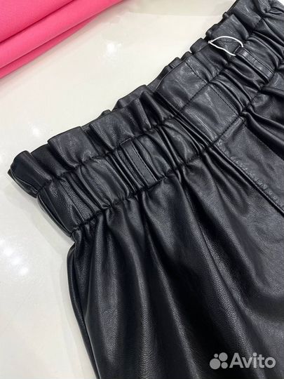 Шорты экокожа