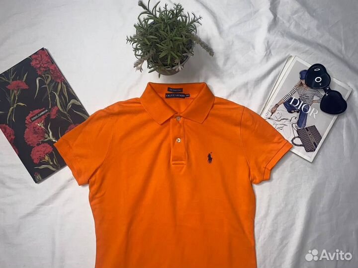 Поло Ralph Lauren vintage orange polo, оригинал, M