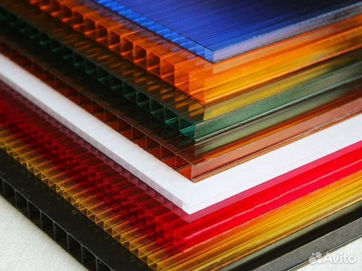 Сотовый поликарбонат 8 мм цветной
