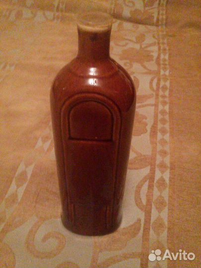 Пустая керамическая бутылка б/у