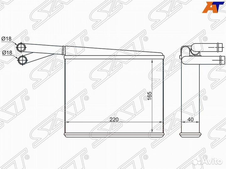 Радиатор печки передний Mercedes Benz Sprinter