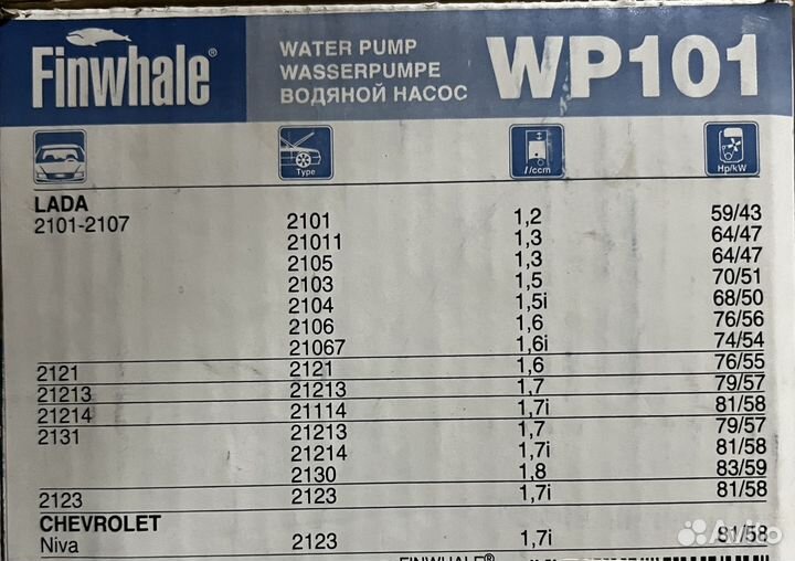 Помпа LADA ваз (2101 - 2107)