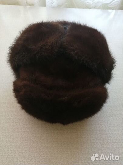 Шапка ушанка норковая