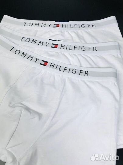 Трусы мужские tommy hilfiger белые хлопок арт.980