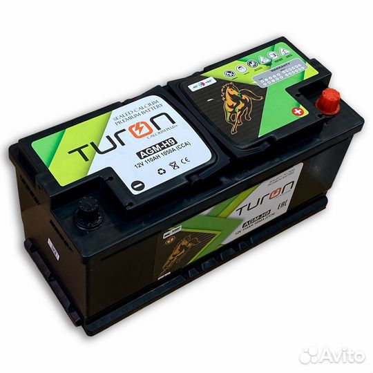 Аккумулятор AGM Turon H9 12V 110Ah 1050A Новый