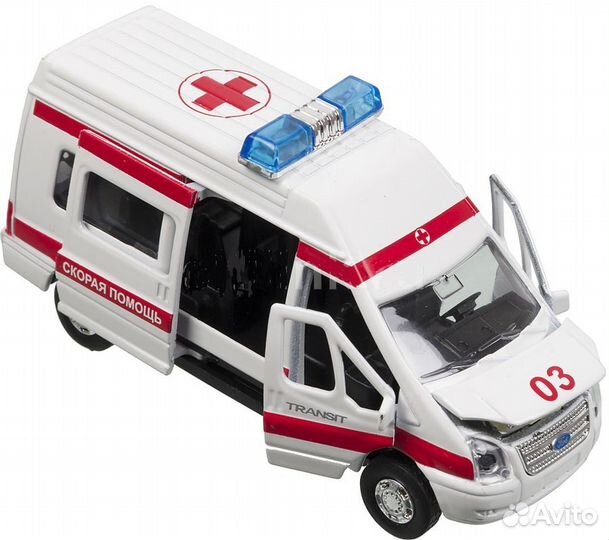 Модель Ford Transit Скорая Помощь свет звук