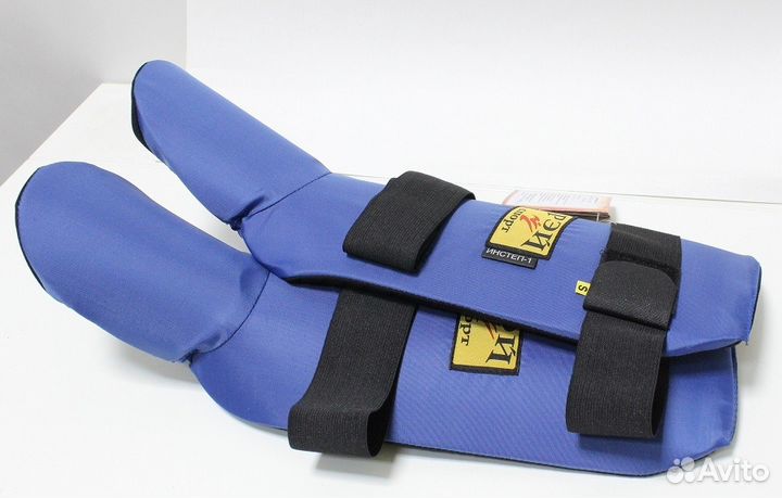 Защита голени и стопы Рэй спорт - синие