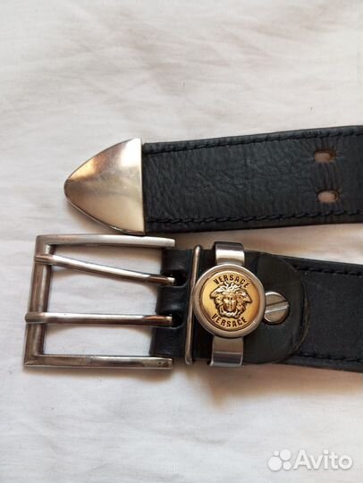 Мужской кожаный ремень Versace