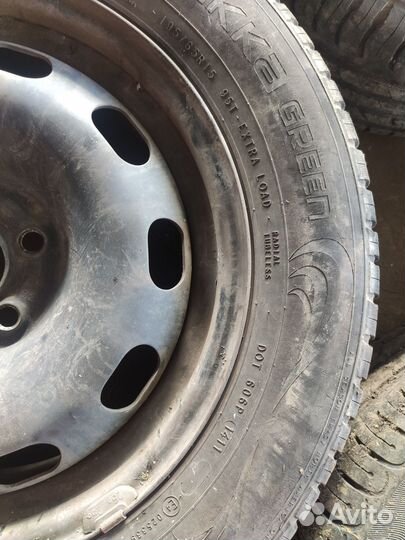 R15 5*100 комплект колес лето (резина разная)