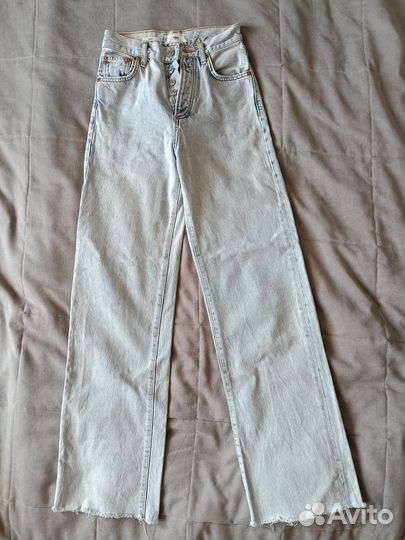 Джинсы mango широкие