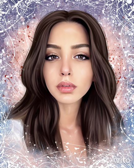 Портрет по фото на натуральном холсте