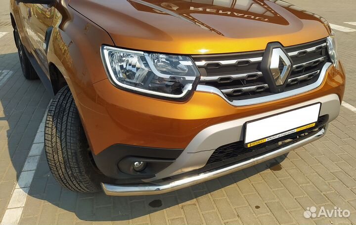 Renault Duster 2021 Защита переднего бампера