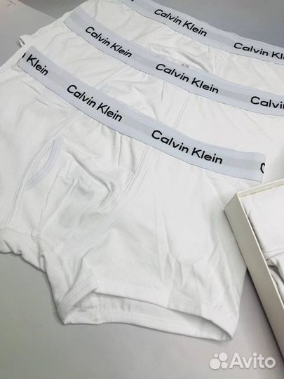 Трусы мужские белые Calvin Klein