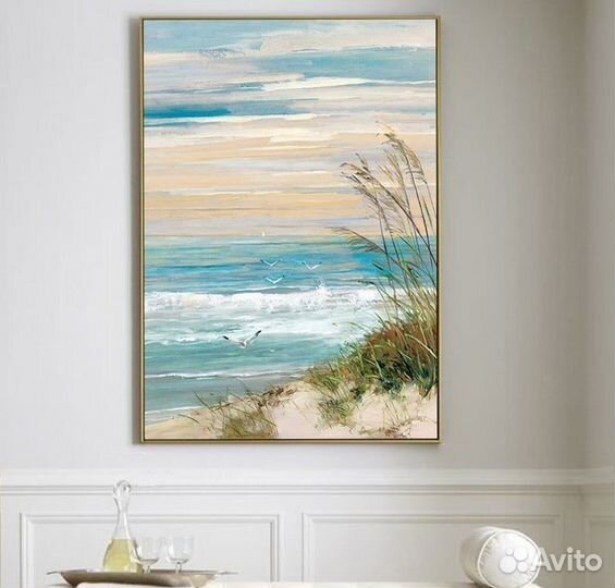 Картина маслом в интерьер Летнее воспоминание Море