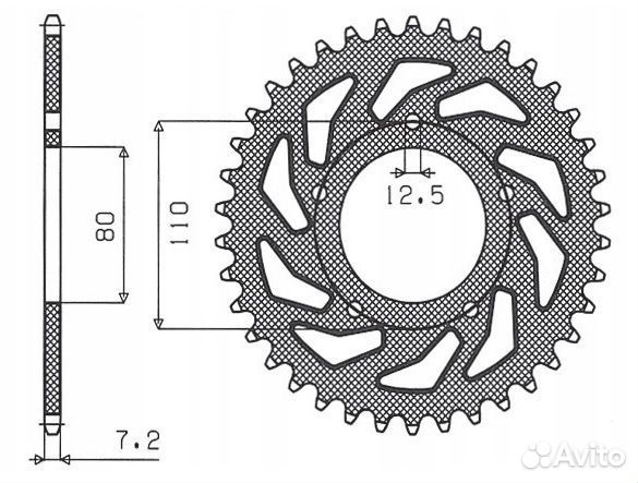 Комплект цепь и 2 звезды DID honda CRF 1000 16-18