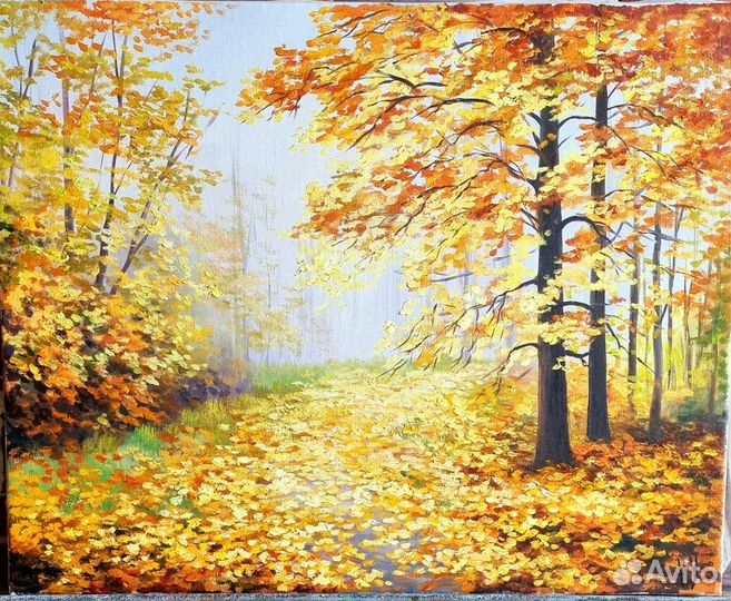 Картина маслом на холсте пейзаж 